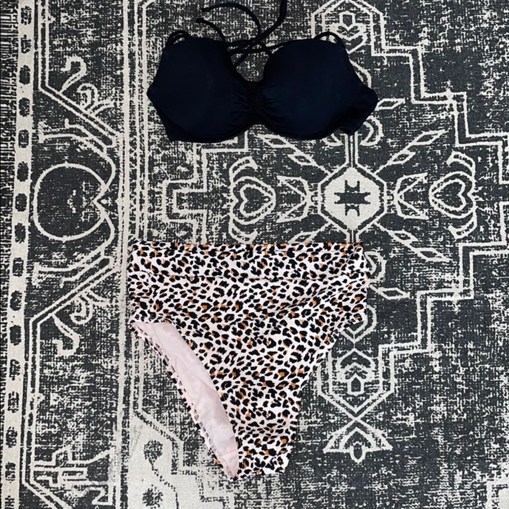 Target Black Bustier Top with High Waisted Bottoms